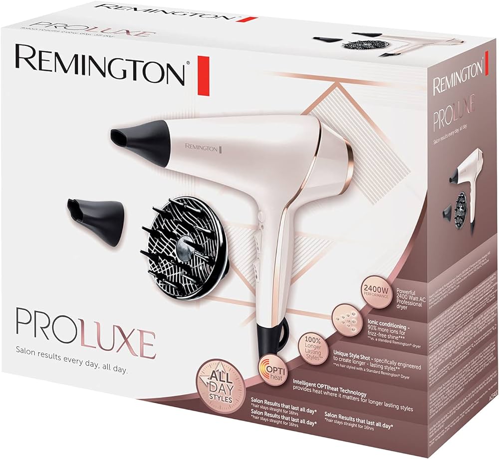 Remington Ac9140 Proluxe Hair Dryer 2400w Ionic Optiheat Technology Genuine