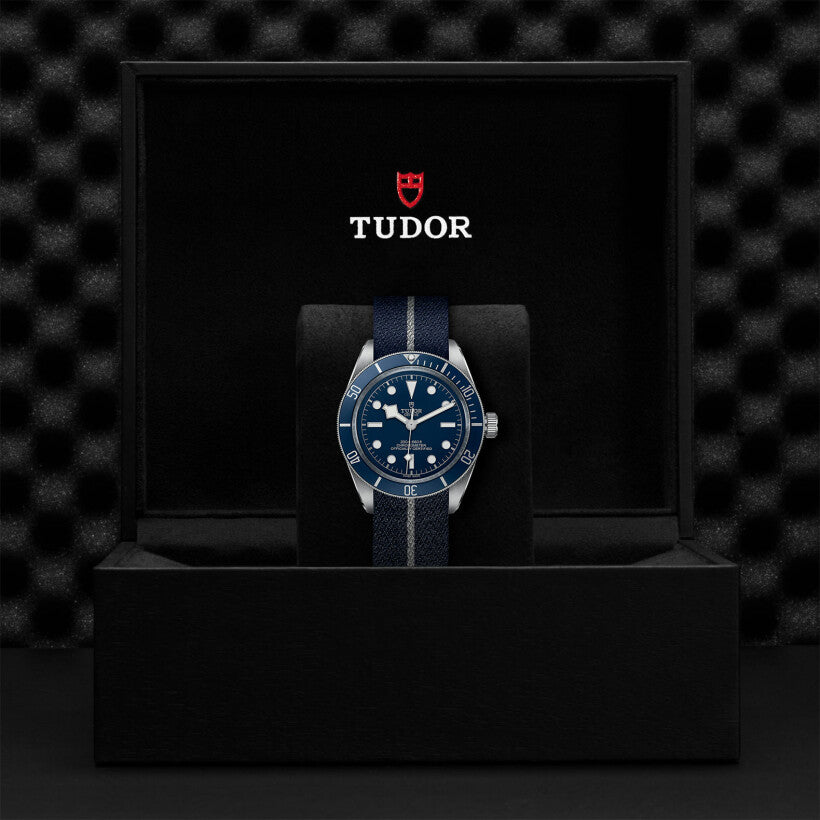 Men's Watch - Tudor Black Bay 58 case in steel 39 mm, blue fabric strap watch