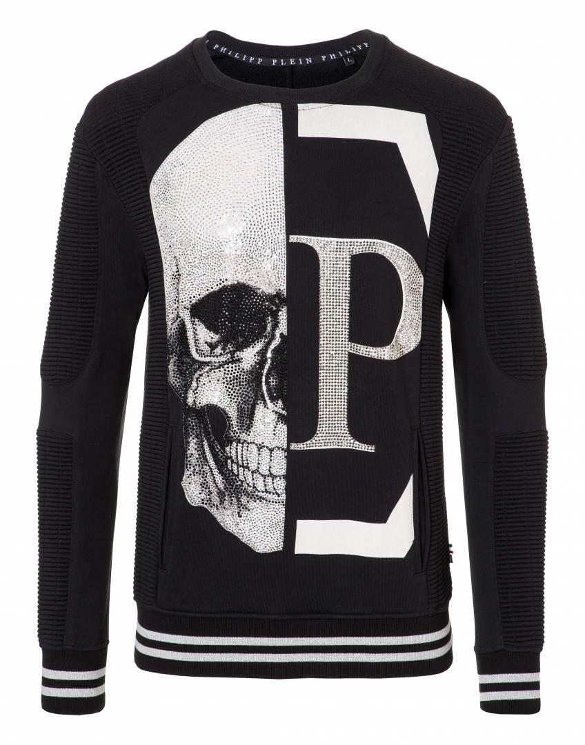 Men's Black Sweatshirt Size M Philipp Plein f17c-mjo0144-pjo002n_1002