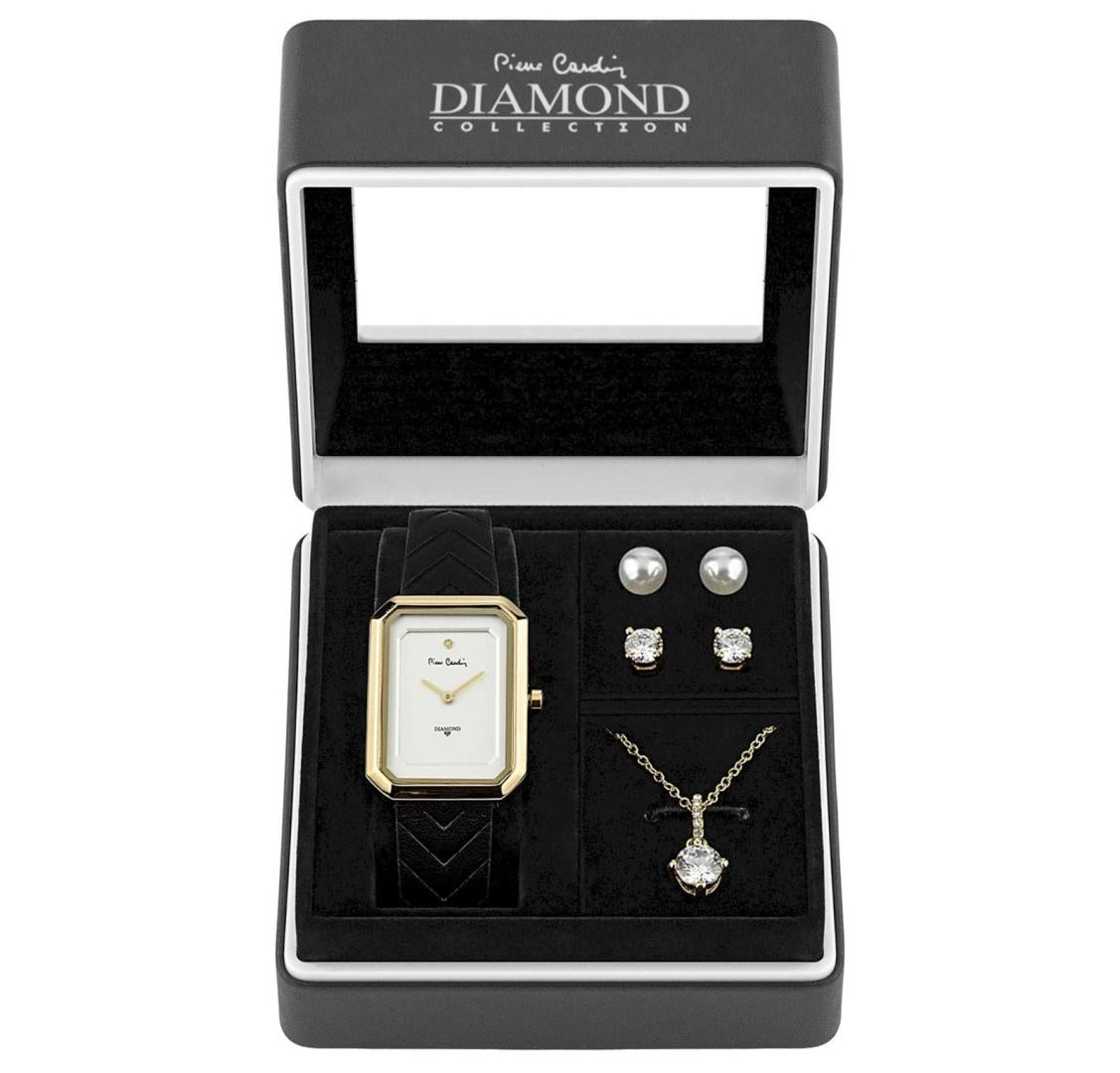 ساعة نسائية مع سنسال وحلق - PIERRE CARDIN