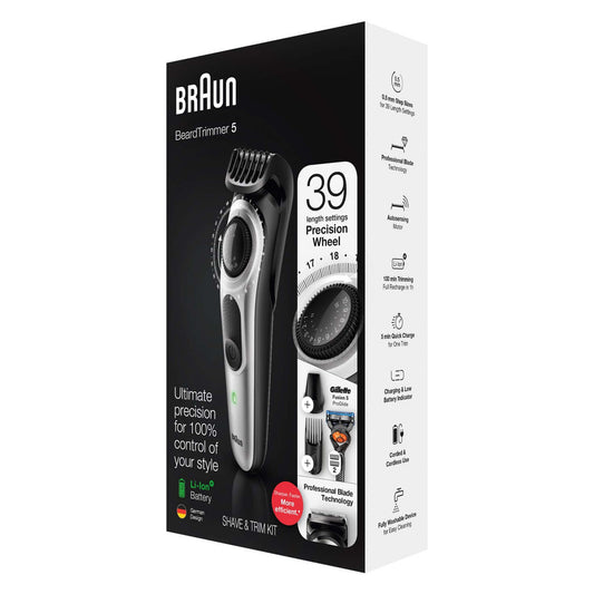 Braun Beard Trimmer BT5260 Silver+Gillette Fusion5