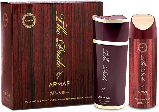 THE PRIDE OF ARMAF POUR FEMME 2 PIECE GIFT SET, PRIDE EDP 100ML + PERFUME BODY SPRAY 200ML FOR HER