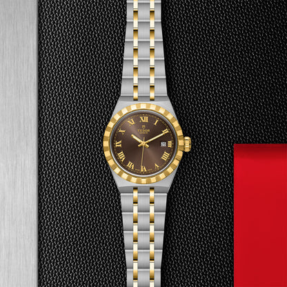 ساعة يد رجالية - TUDOR Royal watch, Yellow gold bezel