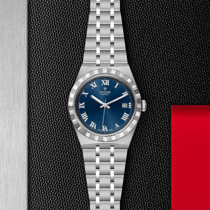 ساعة يد رجالية - TUDOR Royal 38 mm steel case, blue dial watch