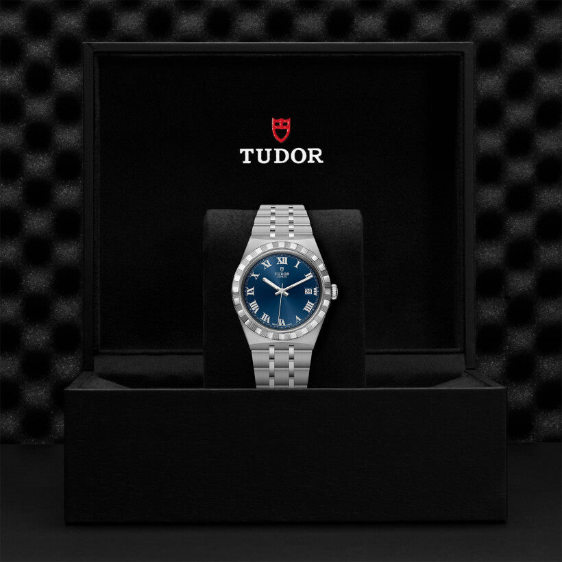 ساعة يد رجالية - TUDOR Royal 38 mm steel case, blue dial watch