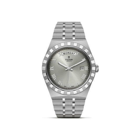 ساعة يد رجالية - TUDOR Royal 41 mm steel case, silver dial watch