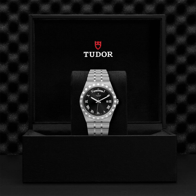 ساعة يد رجالية - TUDOR Royal 41 mm steel case, dark-coloured dial watch