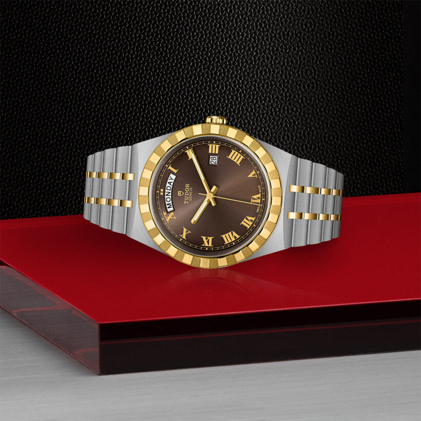 Men's Watch - TUDOR Royal watch, 41mm steel case, Yellow gold bezel