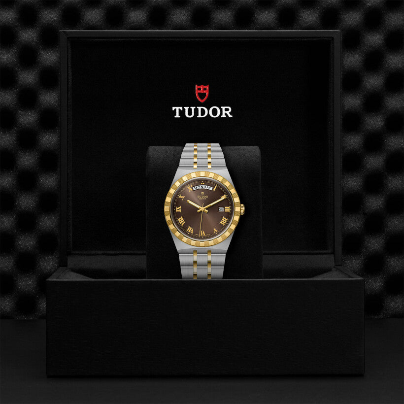 Men's Watch - TUDOR Royal watch, 41mm steel case, Yellow gold bezel