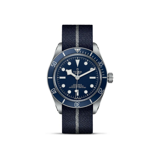 Men's Watch - Tudor Black Bay 58 case in steel 39 mm, blue fabric strap watch