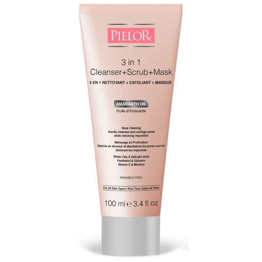 PIELOR 3 in 1 Cleanser + Mask + Scrub