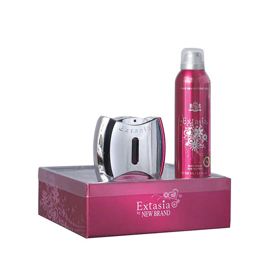 مجموعة New Brand Extasia ( EDP 100ML +Deo 200ML