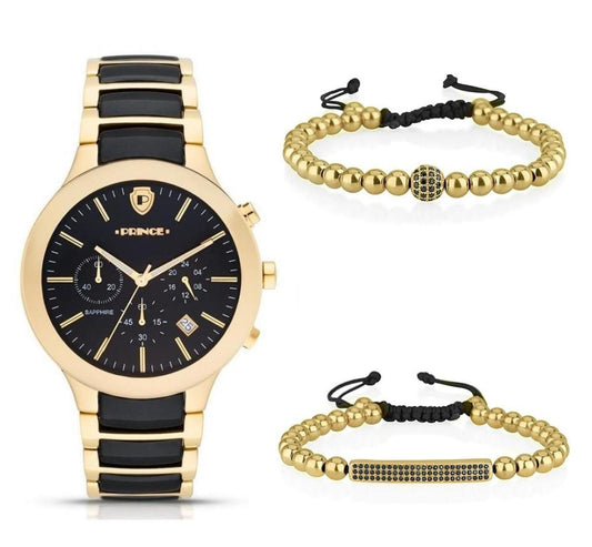 Men's watch with 2 bracelets - PRINCE