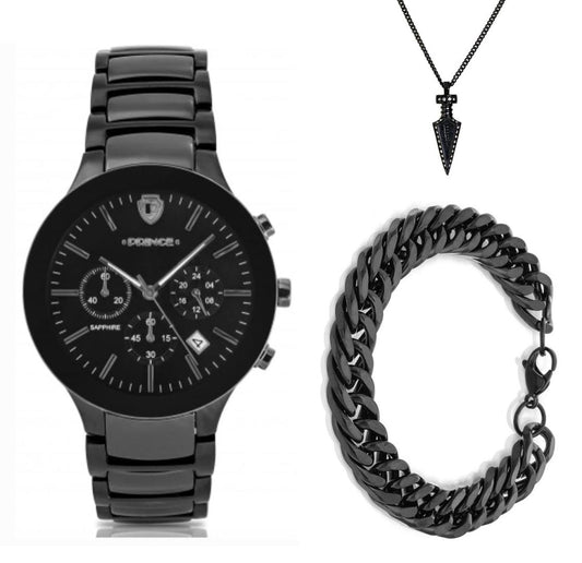 Men's watch with bracelet and necklace - PRINCE