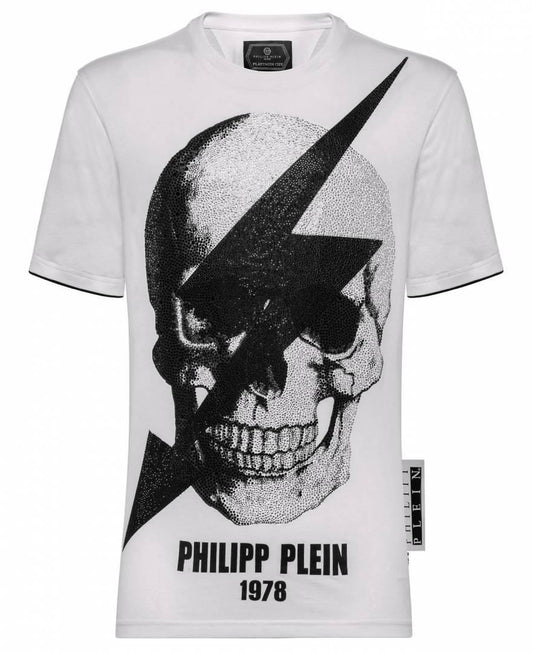 تيشيرت أبيض رجالي مقاس S- Philipp Plein s19c-mtk3332-pjy002n_01