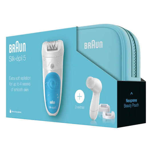 Braun Silk-épil 5 epilator 28 tweezers White, Blue