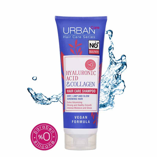 Urban Care Hyaluronic Acid & Collagen Extra Volumising Strong & Healthy Growth Shampoo No Sulfates, 250 ml