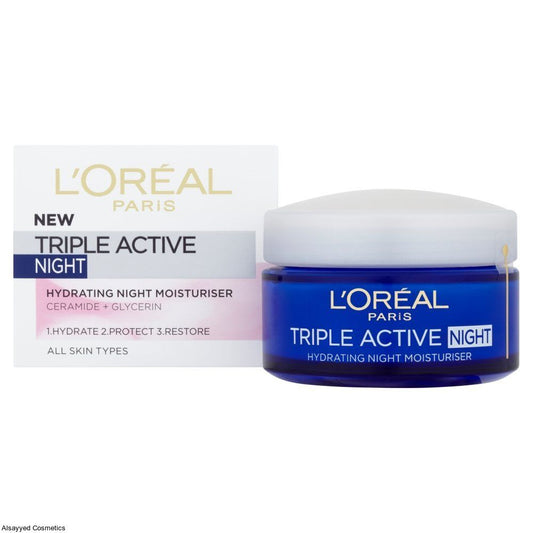 L'Oreal Paris Triple Active Moisturizing Cream for All Skin Types 50ml