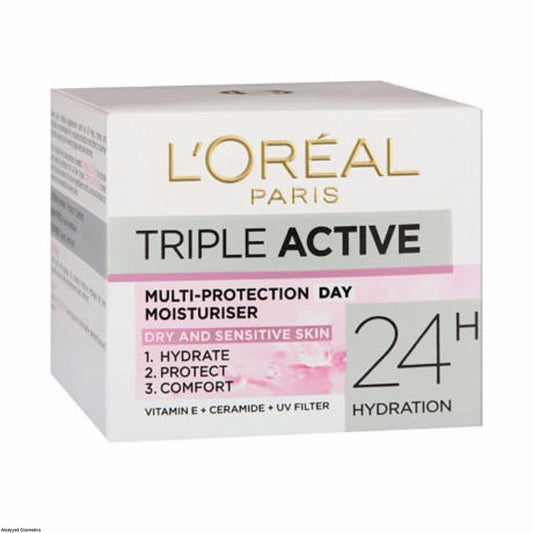 L'Oreal Paris Triple Active Moisturizing Cream for Dry Skin 50ml